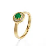 Pierścionek z szmaragdem i brylantami AJPZ_108